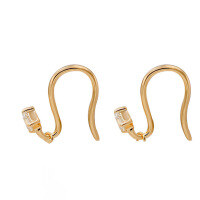 wholesale S925 Silver Plated 14K Gold, Japanese-inspired Niche Design High-End Sense Pearl Topaz Detachable Earrings-Ear hooks 925 silver