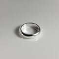 wholesale S925 Sterling Silver Loach Back Ring Ins Style Niche Design Minimalist Smooth Plain Band Ring R02297-0-2