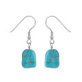 wholesale S925 Sterling Silver Cloud-pattern Earrings with High-Quality Turquoise Pendant, Direct from Manufacturer-0-0
