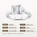 925 Silver Moissanite Mixed-Cut Ring, Fashion Jewelry, Cross-Border Wholesale-0-4