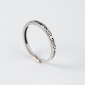 wholesale S925 Sterling Silver Adjustable Open Vintage Style Minimalist Tribal Fish Ring J9859-0-2