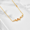 wholesale S925 sterling silver gold-plated minimalist Japanese-style natural citrine pendant necklace for women new collection-0-2