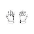 wholesale S925 Sterling Silver Cute Five-Finger Palm Ear Studs, Personalized Trend, Sweet and Edgy Street Style, Unisex Design-0-4