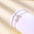 wholesale S925 Silver Exquisite Twist Bow Bracelet, Foreign Trade Best-Selling Pure Silver Jewelry-0-2