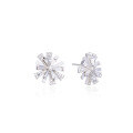 wholesale S925 sterling silver small and delicate minimalist crystal stud earrings for women, cross-border new trendy accessories-0-4