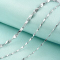 wholesale S925 silver polished 10 double-textured melon seed chain, cross-border minimalist fashion accessory necklace-0-0