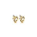 wholesale S925 Sterling Silver Korean-style Fresh Insect Inlaid Diamond Butterfly Sweet Earrings G8438-0-4