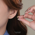 wholesale 925 Sterling Silver Zircon Star Stud Earrings For Women-0-2