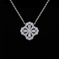 Sterling Silver Four-Leaf Clover Necklace, Versatile and Luxurious Cross-Chain TikTok Taobao Cross-Border Hit-0-5