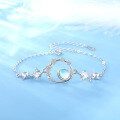 wholesale 925 Sterling Silver Planet Moonstone Bracelet for Women, Small Batch Design Bestie Jewelry, 520 Valentine's Day Gift, Same Style as Dewu-0-2