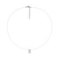 wholesale 925 Silver Exquisite Summer New Style Necklace Moissanite Invisible Transparent Line Mermaid Tears Collarbone Chain-0-22