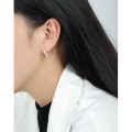 wholesale S925 Sterling Silver Korean Version INS Niche Design Minimalist Versatile Gear Texture Ear Clips for Women-0-2