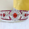 wholesale Sterling Silver 7*9 Ruby Bracelet by Zhuozhifan Jewelry New Luxury Setting Vintage Elegant High-End Bracelet-0-5