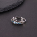 wholesale S925 Sterling Silver Amazon Bestselling Natural Topaz Ring with Crystal and Garnet, New Style-0-2