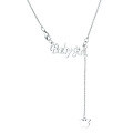 wholesale S925 Sterling Silver Ins-style English Babygirl 3D Tassel Versatile Fashion Choker Necklace for Women-0-4