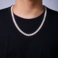 Metal Square Ice Cuban Chain Necklace Custom Processing-0-2