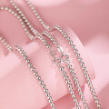 wholesale S925 Sterling Silver Minimalist Ballpoint Chain Unisex Matching Dense Bead Chain Plain Silver Necklace Factory Direct Wholesale-0-3