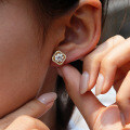 S925 Silver Square Moissanite Stud Earrings Luxury Cross-Border Wholesale-0-1