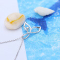 wholesale 925 Silver Gold-Plated Ultra Simple Versatile Whale Tail Natural Pearl Pendant Necklace for Women-0-3