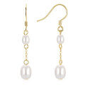 Sterling Silver Vintage Elegant Women's Pearl Earrings with French Luxury Tassels-0-3