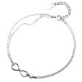 wholesale Metal material new cross-border double infinity ∞ heart bracelet women's Japanese and Korean fashion high-end sense jewelry birthday gift-0-1