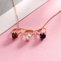 wholesale S925 Sterling Silver December Birthstone Pendant for Women with Natural Crystal Baby Ring Necklace Taobao Wholesale-Pearl Pendant 925 Silver