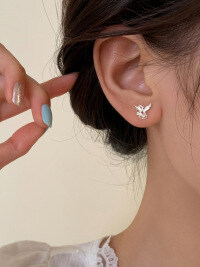 999 Silver Phoenix Rebirth Stud Earrings, 2025 New Small-Batch Elegant Women's Earrings-Silver Phoenix Earrings  999 Sterling Silver