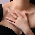 925 Silver Moissanite Multi-Loop Line Design Ring-0-1