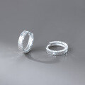 wholesale S925 Sterling Silver Fresh and Sweet Ins Style Niche Design Three-Sided Ice Cube Circle Ear Clasp M06626-0-0