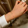 925 Sterling Silver Bling Princess Bubble Bracelet with Moissanite-0-5