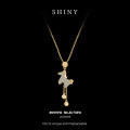 Metal Pendant Necklace with Tassel and Micro-Set Zirconia, 2025 New Release-0-4