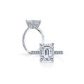 Sterling Silver Geometric Square Zircon Ring, Clearance Sale for Fashion Accessory Wholesale-0-3