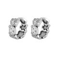 wholesale 925 Silver Gingerbread Man Ear Clips, Stylish Retro Earrings for Women, Trendy Ins-Style Unique Design Fashionable Internet-Famous Jewelry-0-4