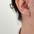 wholesale S925 Sterling Silver New Minimalist Designer Love Stud Earrings for Women, Versatile and Elegant-0-0