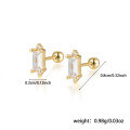 wholesale 925 Sterling Silver Ear Studs, Personalized Multiple Styles, Cartilage Piercing Earrings for Women, European and American Style Zircon Earrings, Cross-Border Hot Seller-0-21