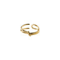 wholesale S925 silver Japanese-style double knot minimalist line ring for women, elegant and, J8179-0-4