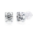wholesale 925 Sterling Silver Moissanite Bull Head Earrings for Women, Source of Light Luxury High-End Feeling Earrings-0-1