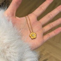 wholesale 925 Sterling Silver New Chinese-style Women's Necklace with Elegant Floral Pendant, Delicate Collarbone Chain, and Ancient Matte Frosted Finish-Silver DY191098-SS-WH 925 silver