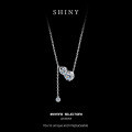 925 Sterling Silver Lucky Gourd Necklace with Moissanite and Tassel-0-4