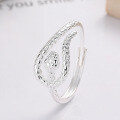 wholesale S925 Silver Retro Antique Thai Silver Geometric Zodiac Snake Ethnic Ancient Style Trendy Design Open Ring-0-2