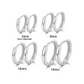 wholesale Metal Material: 925 Sterling Silver Plain Hoop Earrings, Large Circle Earrings, Ear Clasps for Men and Women, Temperament Ear Accessories Wholesale, Minimalist-0-6