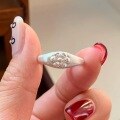 wholesale S925 solid silver vintage Chinese-style plum blossom ring, new Chinese retro high-end index finger ring, gift for girlfriend-0-0