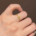 wholesale S925 Sterling Silver Gold-Plated Lustrous Fortune and Prosperity New Chinese Style Gold-Brushed Gourd Ring, Elegant Vintage National Wind Exquisite Women's Ring-0-3