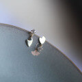 wholesale 14K Solid Gold Heart with Zircon Korean Factory Elegant Daily Korean Earrings Cute Vintage-0-1