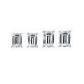 wholesale 925 Sterling Silver 1ct Moissanite Square Stud Earrings, Cross-Border Bestseller Minimalist Four-Prong Earrings Wholesale-0-4