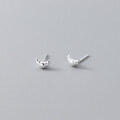 wholesale S925 Sterling Silver Sweet and Cute Ins Style Polished Crossed Heart Stud Earrings Women's Elegant Jewelry M05388-0-10