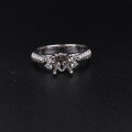 wholesale 9/10/14/18K White Gold Classic Elegant 2-Carat Four-Prong Micro-Set Diamond Ring Mount-0-4