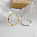 wholesale S925 Sterling Silver HJZ655 Korean Style Stackable Minimalist Irregular Surface Simple Ring for Women-0-1