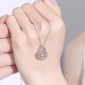 wholesale S925 Sterling Silver Maker's Agile Gourd Necklace for Women with a Beating Heart, Minimalist and Luxurious Small Design Collarbone Chain-0-2