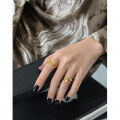 wholesale S925 Sterling Silver Korean Version Ins Minimalist Irregular Double-Layer Line Knot Ring for Women-0-3